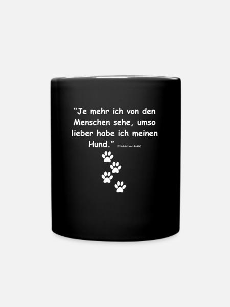 ... I prefer my dog all the more. Saying dog - Full Colour Mug - black