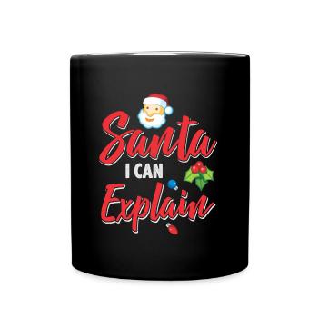 Santa I Kann erklären Weihnachtstag Wintersaison - Tasse einfarbig - Schwarz - Vorne