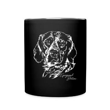 EPAGNEUL BRETON Portrait de chien de chasse Les chiens de Wilsign - Mug uni - noir - Devant
