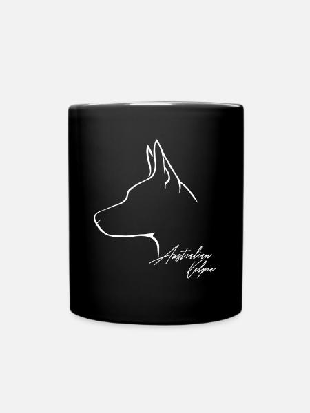 AUSTRALIAN KELPIE chien chiens chien de troupeau Wilsigns - Mug uni - noir