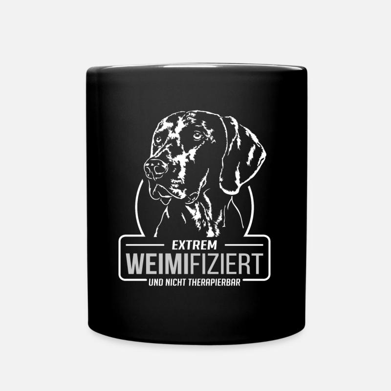 WEIMIFIZIERT Weimaraner Hunde Spruch Wilsigns - Tasse einfarbig - Schwarz