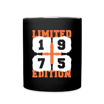 1975 birthday 47 years anniversary limited edition - Full Colour Mug - black - Front
