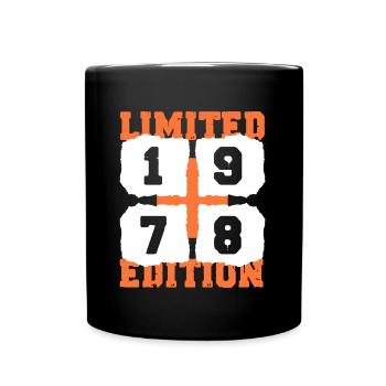 1978 birthday 44 years anniversary limited edition - Full Colour Mug - black - Front