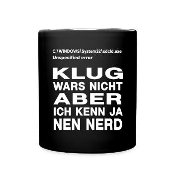nerd administrator IT abteilung computer - Tasse einfarbig - Schwarz - Vorne