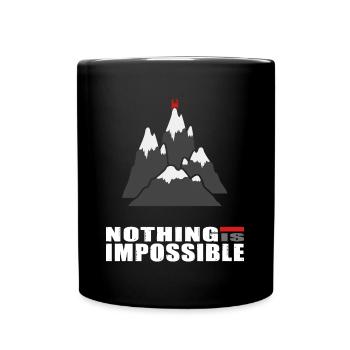 alpiniste escalade alpine escalade corde équipe - Mug uni - noir - Devant