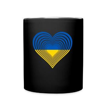 Ukraine - Tasse einfarbig - Schwarz - Vorne