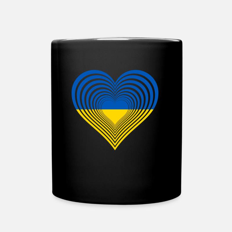 Ukraine - Tasse einfarbig - Schwarz