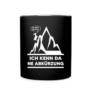 trail wandern bergwandern trekking wanderweg - Tasse einfarbig - Schwarz - Vorne
