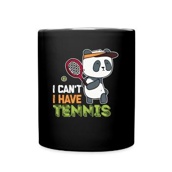 Panda Tennis Dicton Sports Tennis Player Cadeau - Mug uni - noir - Devant
