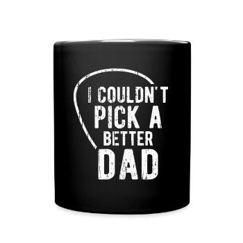 Gitarre Papa lustiger Gitarrist Vater Gitarrist - Tasse einfarbig - Schwarz - Vorne