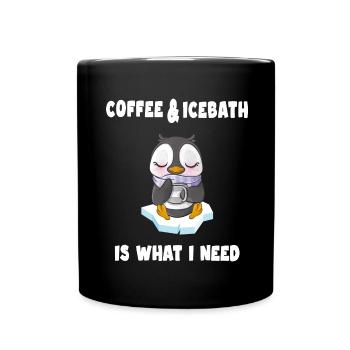eisbader eisbademeister braucht eisbad und kaffee - Full Colour Mug - black - Front