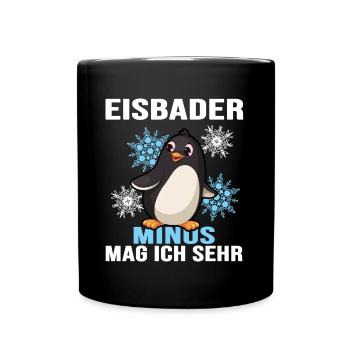 eisbader winterbader eisloch - Tasse einfarbig - Schwarz - Vorne