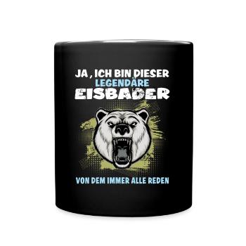 eisbaden legendärer eisbader kneipp kryotherapie - Tasse einfarbig - Schwarz - Vorne