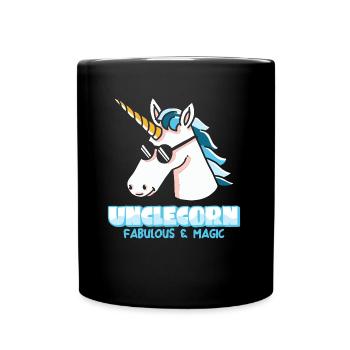 Unclecorn Sunglasses Uncle Unicorn Gift - Full Colour Mug - black - Front
