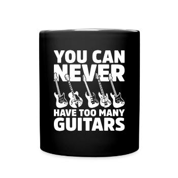 Gitarrist Gitarrenspieler Gitarrenmusiker Rockband - Tasse einfarbig - Schwarz - Vorne