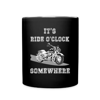 Es ist irgendwo Ride O'Clock - Tasse einfarbig - Schwarz - Vorne