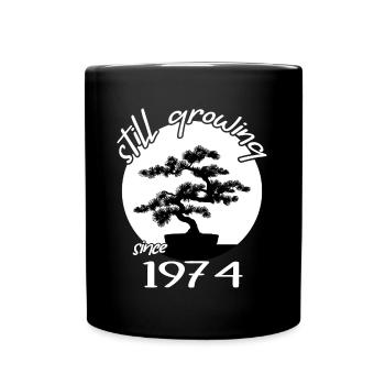 1974 Birthday Bonsai tree "Still growing" Nebari - Full Colour Mug - black - Front