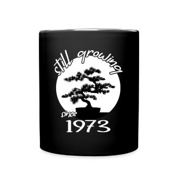 1973 Anniversaire Bonsaï arbre « Encore en croissance » Nebari - Mug uni - noir - Devant