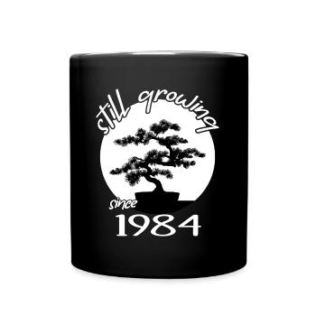1984 Anniversaire Bonsaï arbre « Encore en croissance » Nebari - Mug uni - noir - Devant