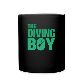 Diving, Taucher, Spruch - Tasse einfarbig - Schwarz - Vorne