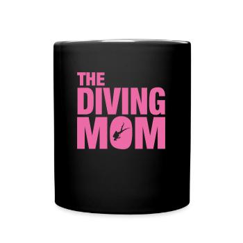 The Diving Mom - Tasse einfarbig - Schwarz - Vorne