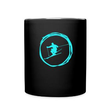 skiing - Tasse einfarbig - Schwarz - Vorne