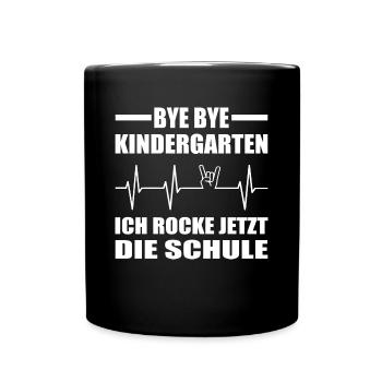 Einschulung - Tasse einfarbig - Schwarz - Vorne
