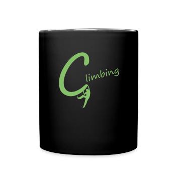 Klettern Bouldern Kletterhalle Berge Climbing - Tasse einfarbig - Schwarz - Vorne