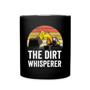 Excavator Construction Worker - Full Colour Mug - black - Front