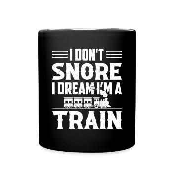 Train Lover Locomotive Model Railway - Full Colour Mug - black - Front
