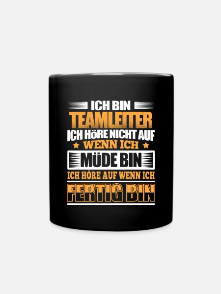 TEAMLEITER - Der Fertigsteller - Tasse einfarbig - Schwarz