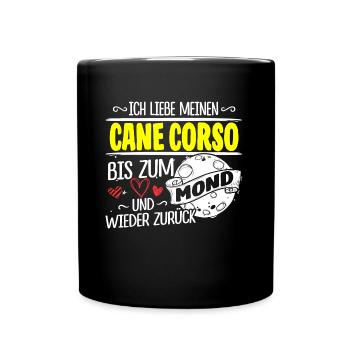 CANE-CORSO - Mond - Tasse einfarbig - Schwarz - Vorne