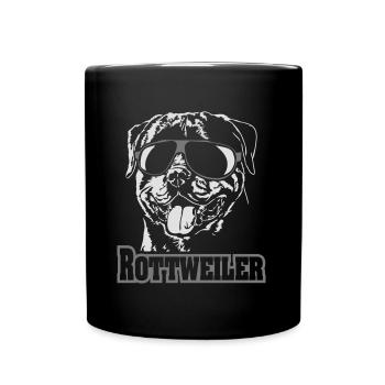 Rottweiler frais - Mug uni - noir - Devant