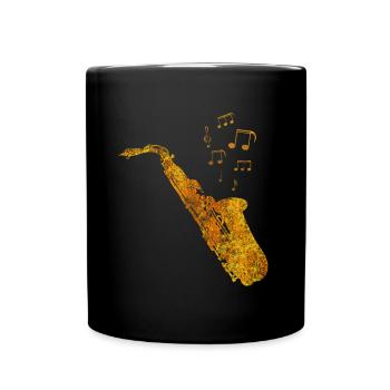 saxophone - Full Colour Mug - black - Front