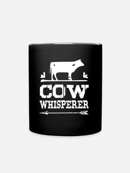 Vache Whisperer - blanc - Mug uni - noir