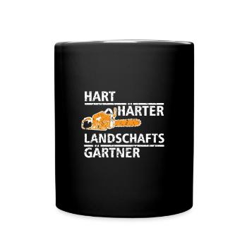 Landschaft Gärtner Shirt · Hart härter · Geschenk - Tasse einfarbig - Schwarz - Vorne