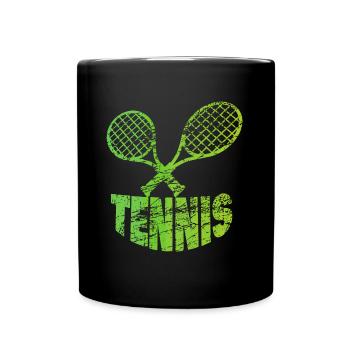Tennis Tennis racket Tennis - Full Colour Mug - black - Front
