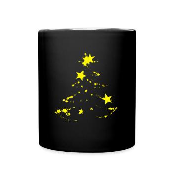 Etoiles Sapin de Noël - Mug uni - noir - Devant