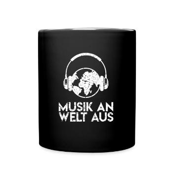 Party Shirt · Musik · Festival Geschenk - Tasse einfarbig - Schwarz - Vorne