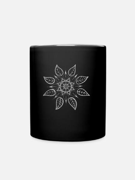 Mandala 28119 white - Full Colour Mug - black