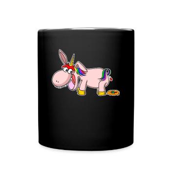 Les œufs de Pâques la licorne de Pâques caca - Mug uni - noir - Devant