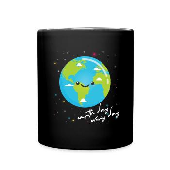 Earth Day Shirt Kids Women Men Happy Earth Day - Tasse einfarbig - Schwarz - Vorne