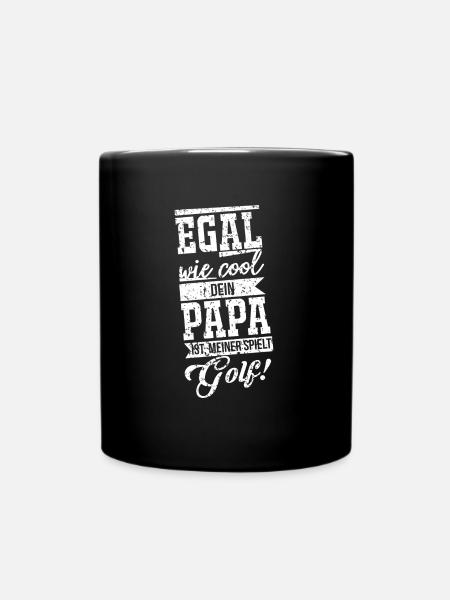 Golfer Shirt · Golfspiel · Papa Geschenk - Tasse einfarbig - Schwarz