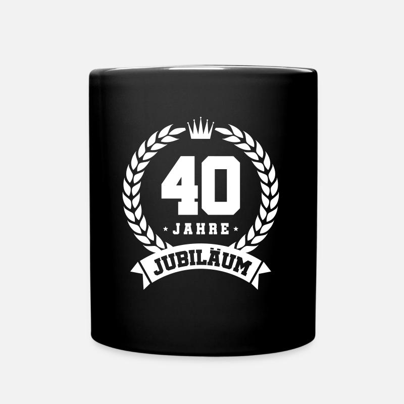 40 jahre jubulaeum - Tasse einfarbig - Schwarz