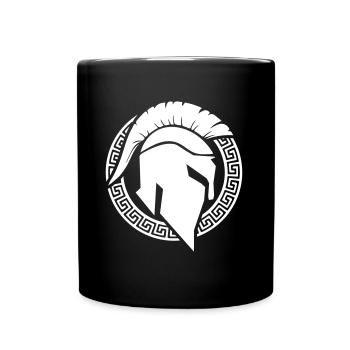 spartaner helm - Tasse einfarbig - Schwarz - Vorne