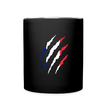 Frankreich Flagge | Französische Flagge Design - Tasse einfarbig - Schwarz - Vorne