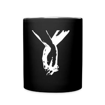 main dans la main - Mug uni - noir - Devant