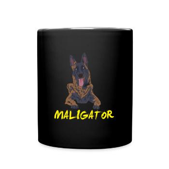 Maligator - Malinois Chien de berger belge - Mug uni - noir - Devant