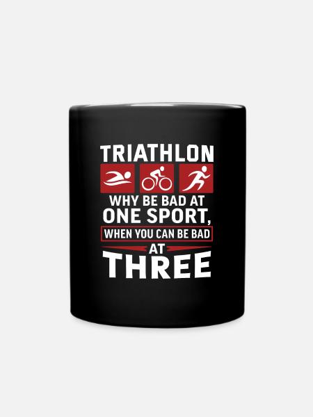 Triathlon Geschenk Triathlon Triathlon Triathlet - Tasse einfarbig - Schwarz