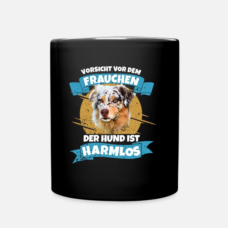 Australian Shepherd Hundebesitzerin - Tasse einfarbig - Schwarz